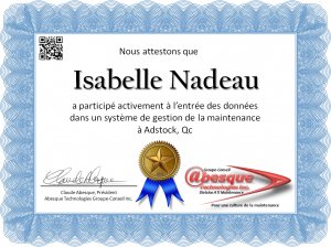 Isabelle Nadeau, personne externe, Boulangerie St-méthode à Adstock, 2012